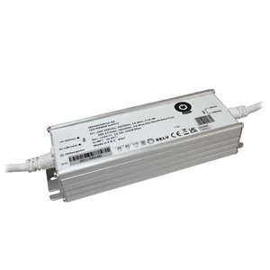 Napájací zdroj POS MCHQ150V24-GE, LED ovládač 24V/6,25A 150W CV, kovové puzdro, PFC, EU AC vstup (180-305VAC), IP67, nenastaviteľný
