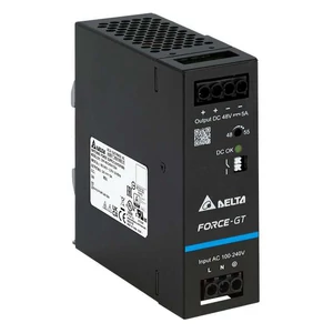 Napájací zdroj DELTA DRF-24V240W1GBA, montáž na DIN lištu Delta 24V/10A, FORCE-GT, vysoká účinnosť, vysoká hustota výkonu