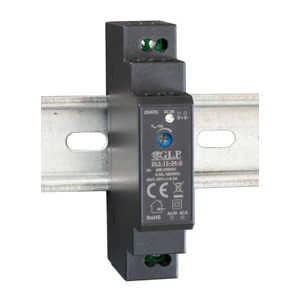 GLP DL3-15-05-U, GLP: 5V/2A/10W DIN rail mount power supply plastic housing, Uin = 90-264VAC