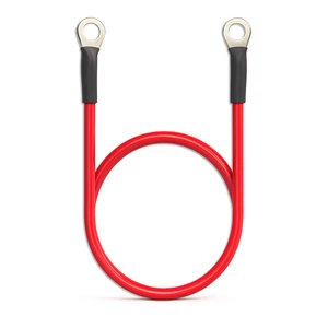 Qoltec Battery cable with connector terminals | Cable with eyelet | 60 cm | Red