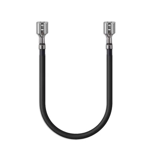 Qoltec Battery cable, female FASTON connector 250 | 20 cm | Black
