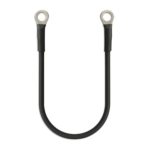Qoltec Battery cable with connector terminals | Cable with eyelet | 20 cm | Black