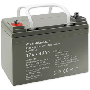 Qoltec AGM akkumulátor | 12V | 36Ah | max. 540A