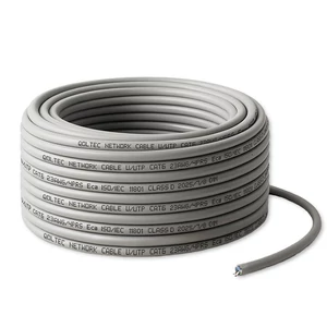 Qoltec UTP Patchcord kábel | Meď Cu | CAT6 | Vysoká rýchlosť 1Gb/s | LAN | 25m | Sivá