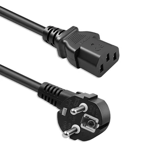 Qoltec Napájací kábel | SCHUKO CEE 7/7 (E/F) uhlová zástrčka | IEC C13 | 3x1,00mm² | Čistá meď Cu | 2m