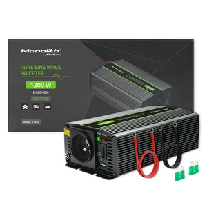 Qoltec Monolith tiszta szinuszhullámos inverter | 12V – 230V | 600W | 1200W