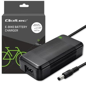 Qoltec Rýchlonabíjačka pre elektrickú kolobežku bicykel 36V | 42V | 4A | 5.5*2.1 + Napájací kábel