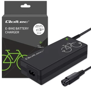 Qoltec Rýchlonabíjačka pre elektrický bicykel 36V | 42V | 2A | 3P-GX16 | + Napájací kábel
