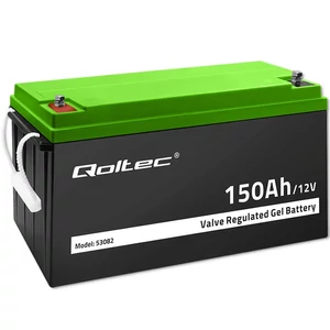 Baterie Qoltec Gel | 12V | 150Ah | 41,8 kg | Fără întreținere | PV, UPS, RV, Barcă