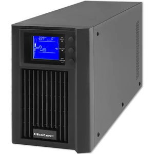 Qoltec On-line Uninterruptible Power Supply UPS Pure DC | 2kVA | 1.6kW | LCD | USB