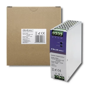 Priemyselný napájací zdroj Qoltec na DIN lištu | 150 W | 24 V | 6,25 A