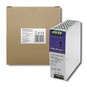 Priemyselný napájací zdroj Qoltec na DIN lištu | 120 W | 24 V | 5 A