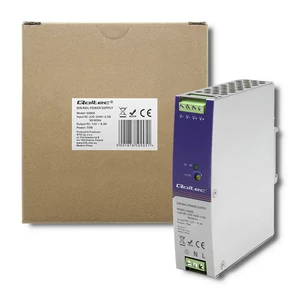 Priemyselný napájací zdroj Qoltec na DIN lištu | 75W | 12V | 6,3A
