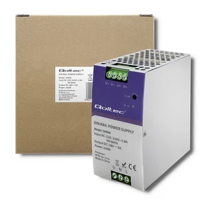 Napájací zdroj Qoltec na DIN lištu | 240 W | 48 V | 5 A