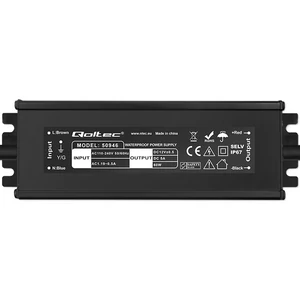 Qoltec LED ovládač IP67 60W | 12V | 5A | Vodotesný | Čierny