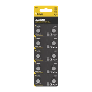 Technik Platinum Button Cell Alkaline AG3 / LR41 / 192 / 392 (1.5V) B10