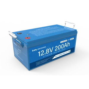 Vestwoods LiFePO4 Battery 12V 12.8V 200Ah for photovoltaic system, campers and boats