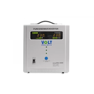 Volt Polska SINUS PRO 2000 E 12/230V Inverter feszültségátalakító beépített UPS Szünetmentes tápegység (1250/2000W) - Fehér