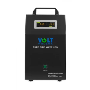 Volt Polska Sinus UPS 1000 + Batéria 45Ah (700W/1000VA) neprerušiteľný zdroj napájania