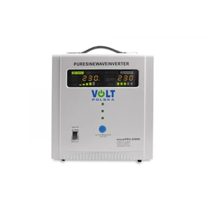 Volt Polska SINUS PRO 2200 E 12/230V Convertizor de tensiune Inverter Convertizor de tensiune încorporat în UPS Sistem de alimentare neîntreruptă (1600/2200W) - Alb