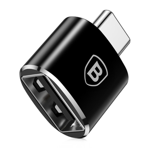 Baseus USB-A anya - USB-C apa átalakító adapter OTG fekete (CATOTG-01)