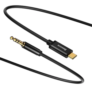 Baseus Yiven M01 Type-C USB C apa To 3.5 Jack Apa Audio Kábel 1.2m - Fekete (CAM01-01)
