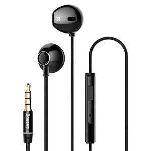 Baseus Encok H06 fülhallgató lateral-in-ear, mini jack, vezetékes, fekete (NGH06-01)
