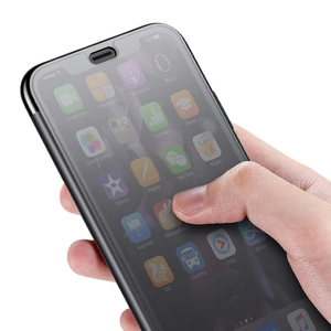 Baseus iPhone Xs Max Touchable Érintős Flip védőtok tok Fekete (WIAPIPH65-TS01)