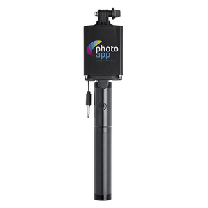 Selfie stick with Power Bank 2200 mAh in black