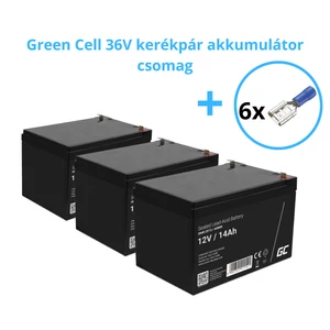 Batéria na bicykel Green Cell 36V 6-DZM-14 (3x12V-14Ah) Pre bicykle s výkonom do 250 W