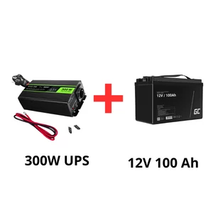 Green Cell Szünetmentes tápegység keringető szivattyúkhoz 300W + 100Ah akkumulátor csomag