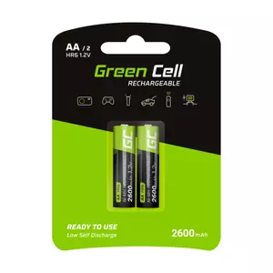 Green Cell akkumulátor újratölthető elem 2x AA HR6 2600mAh