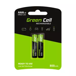 Green Cell 2x akkumulátor újratölthető elem AAA HR03 800mAh