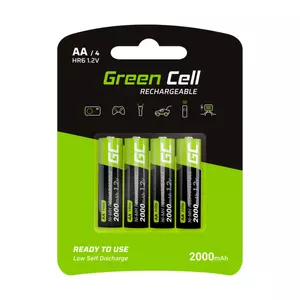 Green Cell akkumulátor újratölthető elem 4x AA HR6 2000mAh
