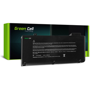 Green Cell Battery for Apple Macbook Pro 13 A1278 (Mid 2009, Mid 2010, Early 2011, Late 2011, Mid 2012) / 11,1V 4400mAh