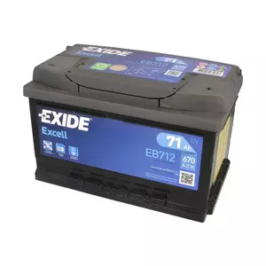 EXIDE EB712 71Ah 670A R+ Baterie auto