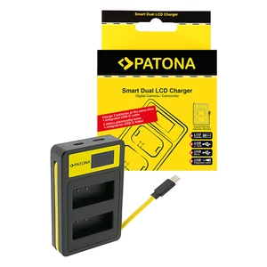 PATONA Smart Dual LCD USB nabíjačka pre Canon LP-E10 EOS EOS1100D EOS-1100D Rebel T3 Kiss X50