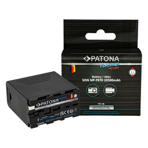 PATONA platinum kamera akkumulátor PD20W USB-C be-/kimenettel f. Sony NP-F970 F960 F950 PD20W USB-A 5V/2A