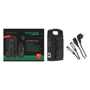 PATONA Premium Gold Mount Dual Charger pre Panasonic AN-190W BL-BP150 BP-150S s 4-pinovým XLR káblom