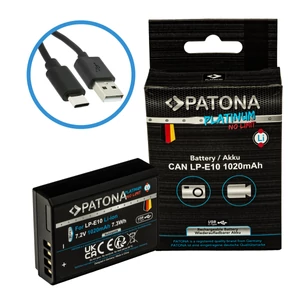 PATONA platinum akkumulátor USB-C bemenettel a Canon LP-E10 LPE10 EOS1100D EOS 1100D készülékhez