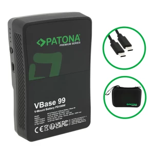 PATONA Premium V-Mount batéria VBase 99 PD100W 99Wh USB-C USB-A D-Tap Samsung články vrátane pevného puzdra