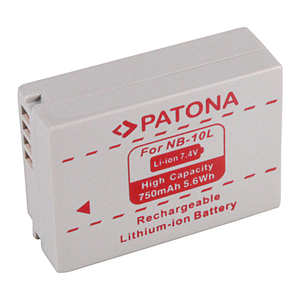 Canon Powershot SX40HS NB10L 750mAh / 7.4V / 5.6Wh Li-Ion akkumulátor / akku - Patona 