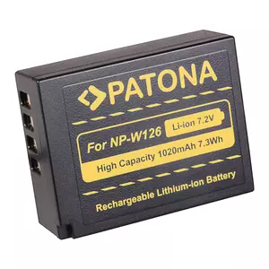 Baterie Fuji NP-W126 HS33 EXR Finepix -Pro 1 HS30 EXR 1100 mAh / 8.6 Wh / 7.2V Li-Ion / baterie reîncărcabilă - Patona