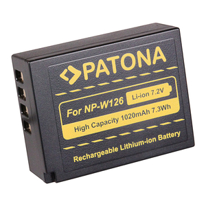 Fuji NP-W126 HS33 EXR Finepix -Pro 1 HS30 EXR 1100 mAh / 8.6 Wh / 7.2V Li-Ion akkumulátor / akku - Patona 