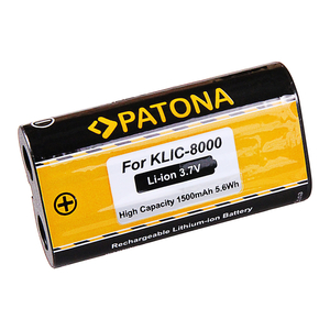 Kodak EasyShare Z612 Z712 IS Z812 IS Z1012 IS KLIC-8000 1500mAh / 3.7V / 4.8Wh Li-Ion akkumulátor / akku - Patona 
