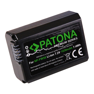 Sony NP-FW50 prémium akkumulátor / akku 1030mAh / 7,2V / 7,4Wh - Patona Prémium