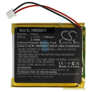 VHBW Baby Monitor Battery Replacement for Floureon 79232 - 750 mAh 3.7 V Li-polymer