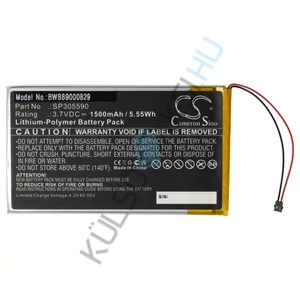VHBW E-Book Battery Replacement for Kobo SP305590 - 1500 mAh 3.7 V Li-polymer