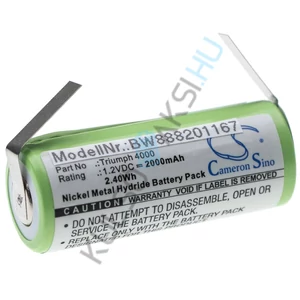 VHBW Electric Toothbrush Battery Replacement for Oral-B 3745, 3762, 3761 - 2000mAh, 1.2V