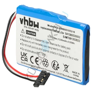 VHBW GPS csere akkumulátor a Navigon 541380530002-hez - 1200mAh, 3,7V